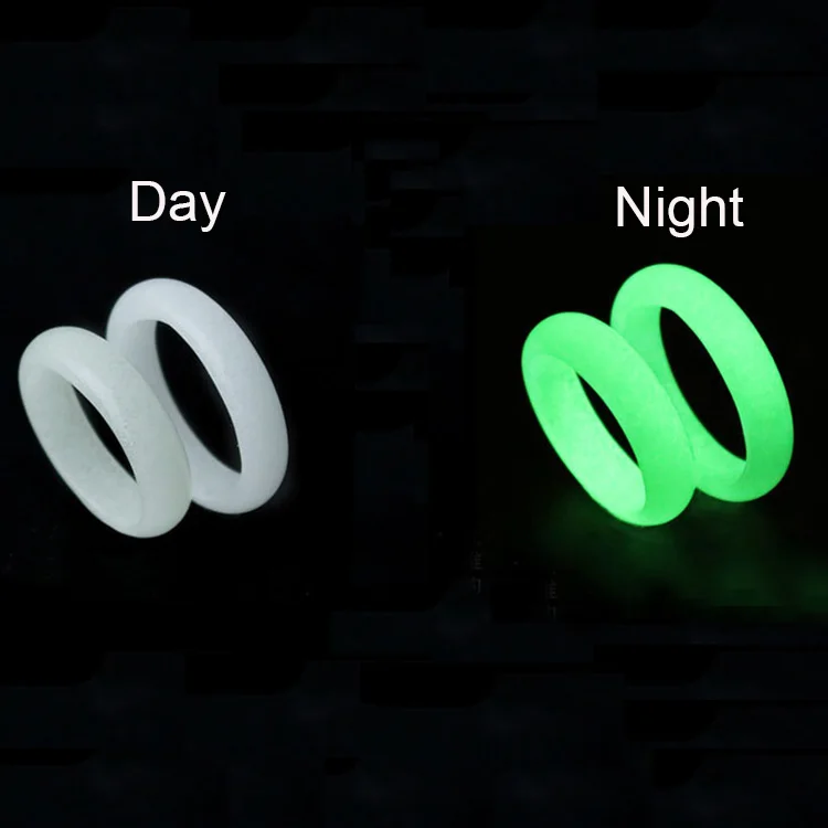 Wholesale fashion trending multi-color Luminous stone ring growing in dark ring for male and female