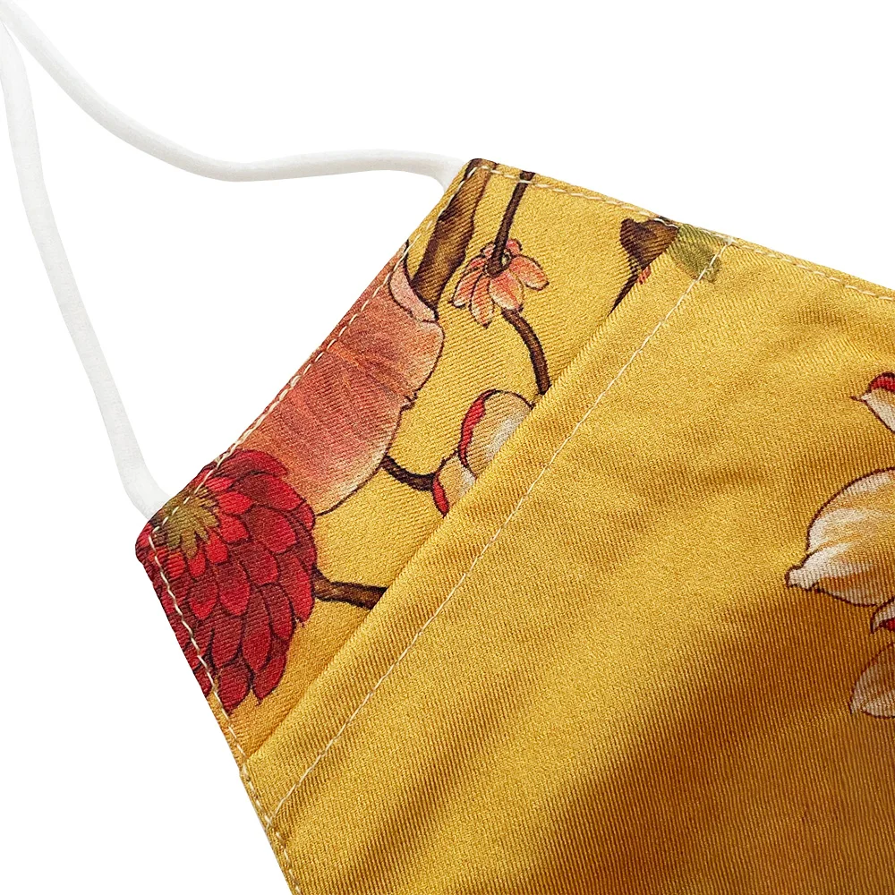 100% Cotton party mask Custom Brand Logo Dustproof Washable Reusable Cloth Mouth Cover Stereo Elastic Fabric Sublimation Masks