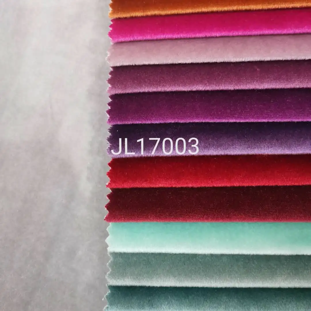 JL17003 italian velvet with backing cheap upholstery fabric polyester knit Italian velvet