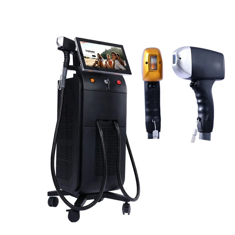 2021 new Dual handles soprano ice titanium diode laser hair removal machine permanent hair depilation system (2)