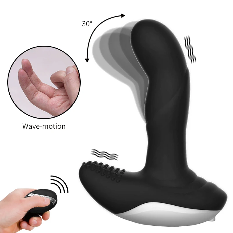 Remote Control Rolling Anal Vibrator Vibrating Prostate Massager Male Butt Plug Prostata Stimulator Anal Sex Toy for Woman & Man