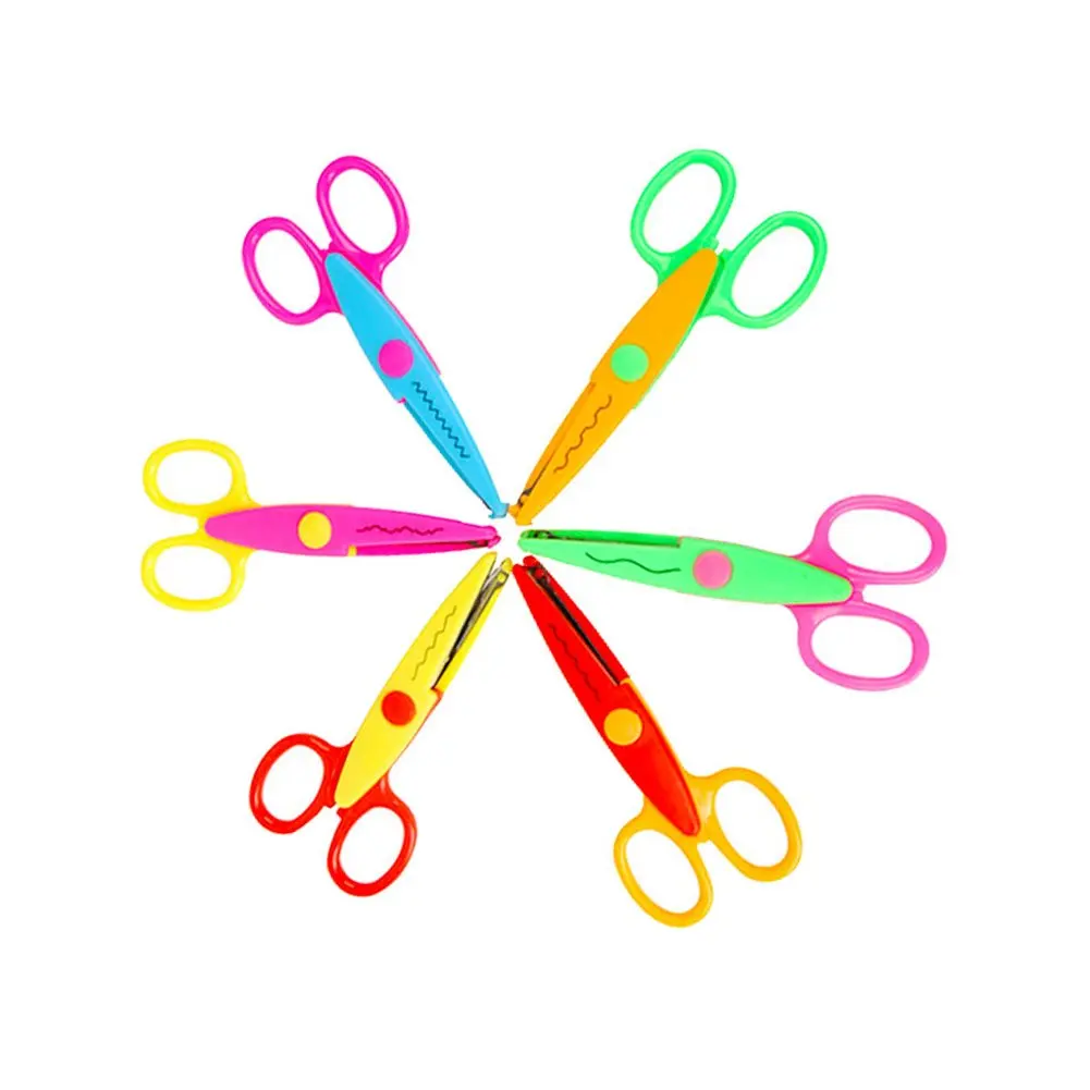 Kids DIY Safety Art Scissors Creative Crafts Scissors Paper Scrapbooking Decorative Wave Lace Edge Cutters