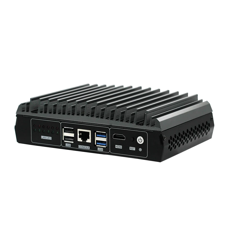 Intel 4th 5th pfsense firewall route embedded fanless mini box pc with 6 lan