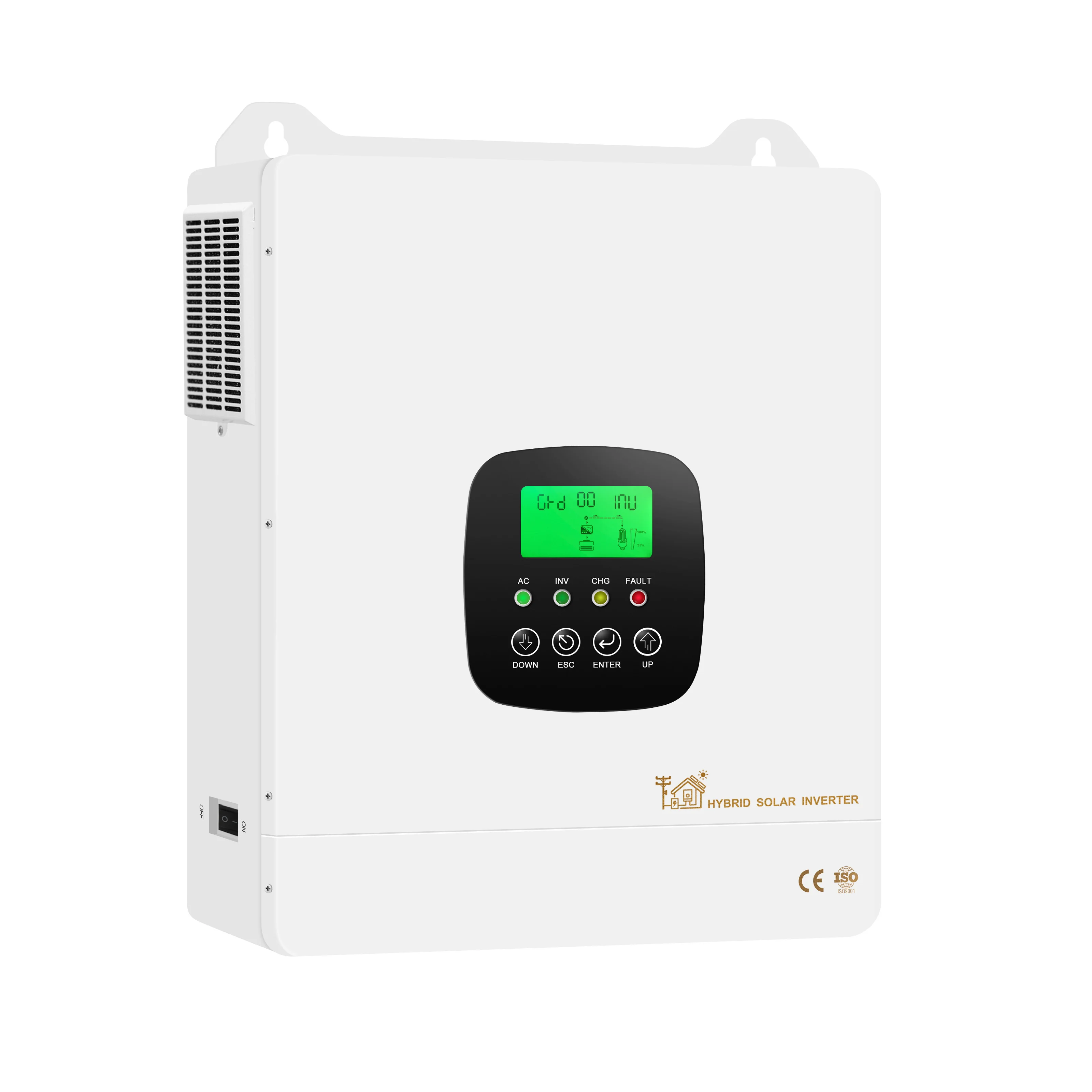 High-Efficiency  3.3Kw Hybrid Solar Charr Inverter 24V 48V Pv MPPT Single AC 1000Watt 12Volt Sine Wave Grid Solar Power Energy
