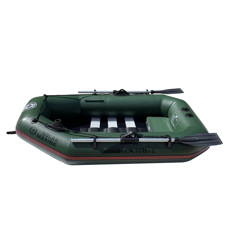 Solar Marine Single PVC Boot Inflatable Fishing Boat Kayak Lightweight and Folding Rowing Touring Canoe Rescue Dinghy for Adults