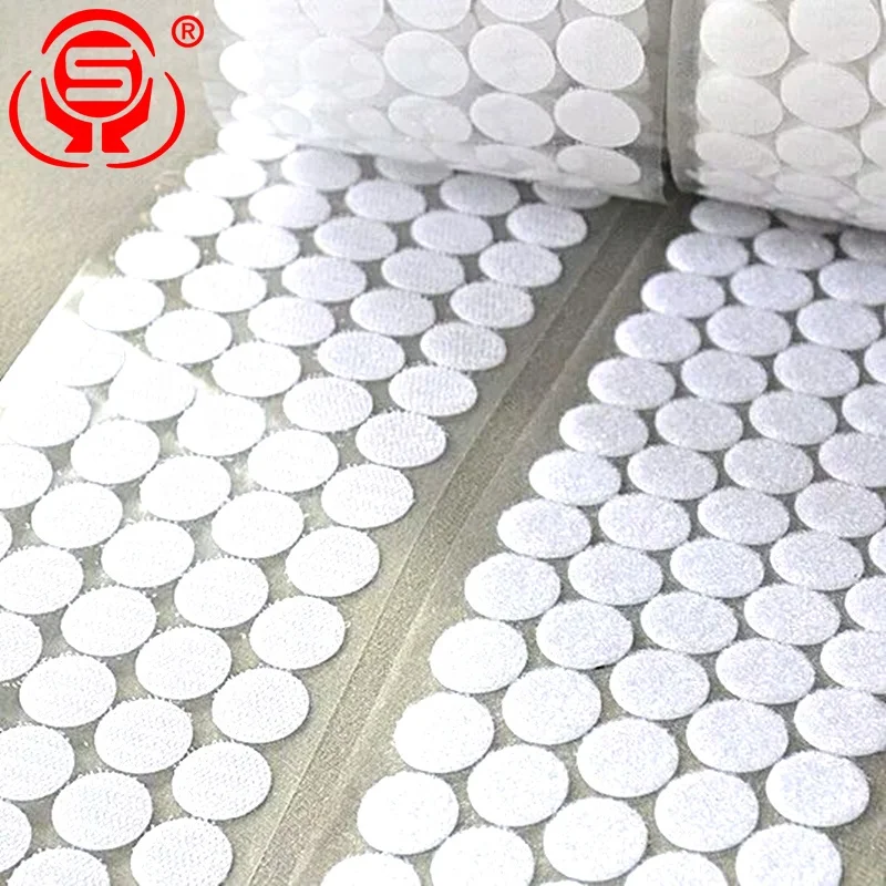 
Wholesale Adhesive Magic Tape Fastener Dots Sticky Self Adhesive Hook and Loop Back Dots Coins 