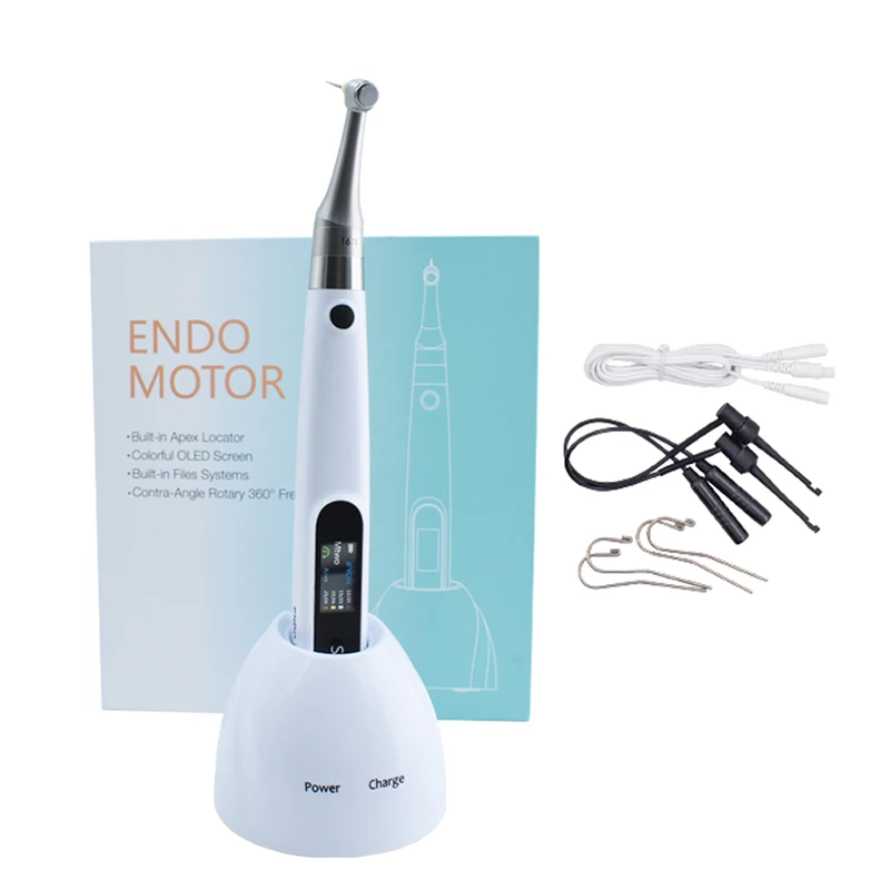 2023 Endo Motor with Apex Locator 16:1 Contra Angle with Files Holders Reciprocating Root Canal Surgical Equipments