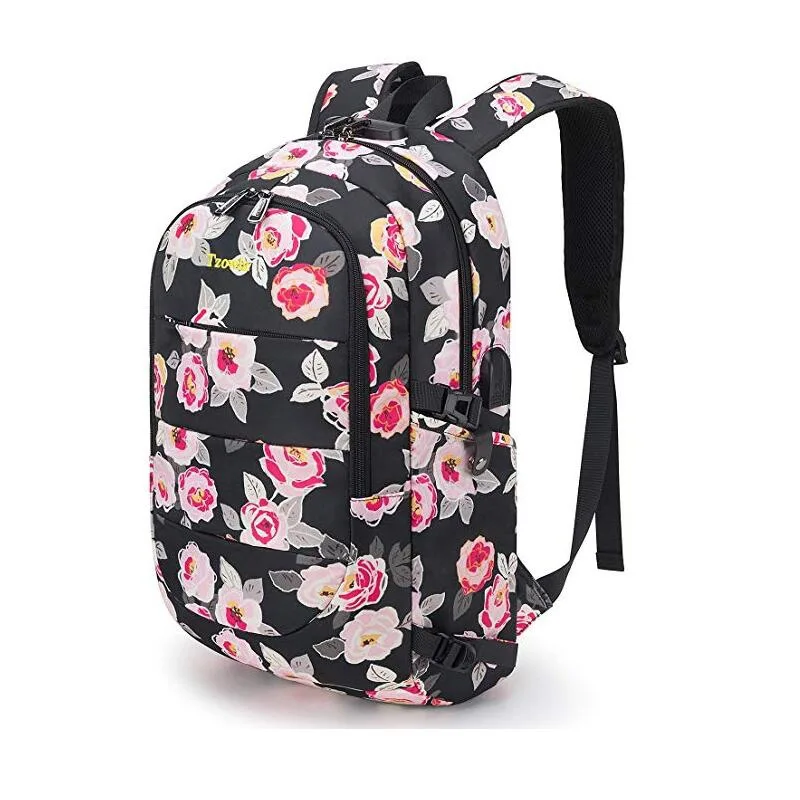 Travel Laptop Backpack Water Resistant Anti-Theft Bag with USB Charging Port and Lock 14/15.6 Inch Computer Business Backpack