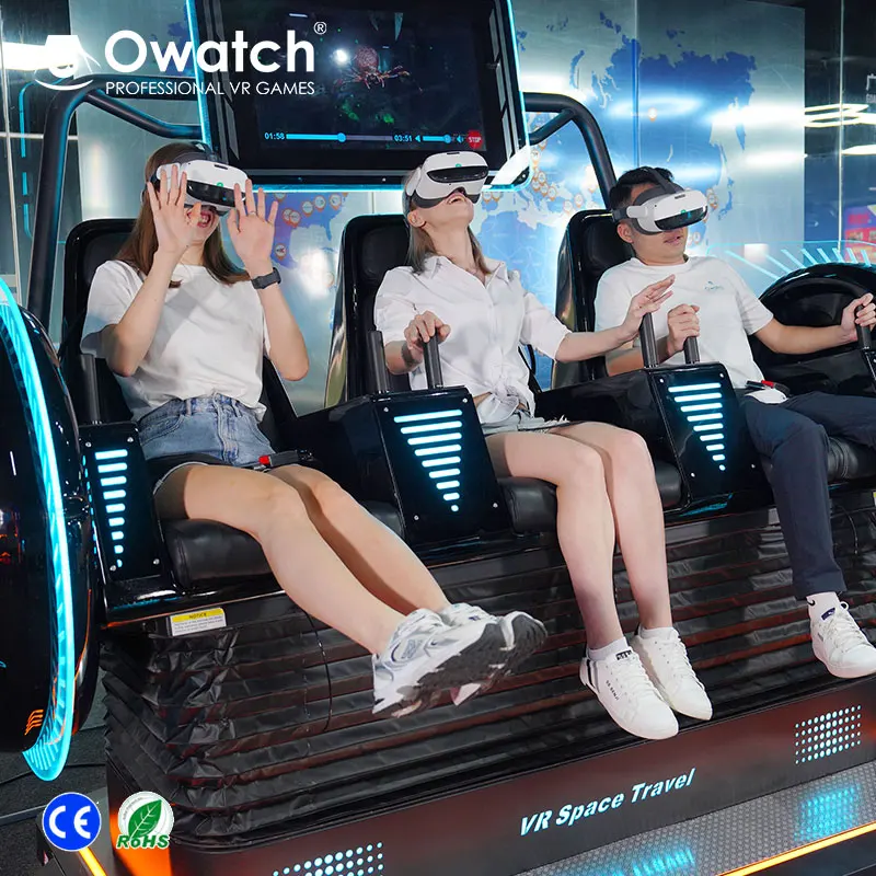 3 seats 9D VR Cinema Simulator China VR manufacturer 9d virtual reality chair vr game machine equipment