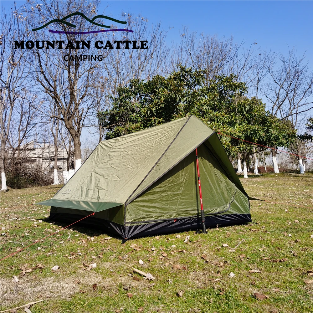 Mountaincattle Hot Selling 2 Man Tent Rodless Rainproof Camping Equipment For Hiking Backpacking Adventure