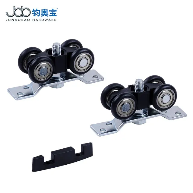 junaobao door track and roller for sliding door system nylon suspending sliding partition roller