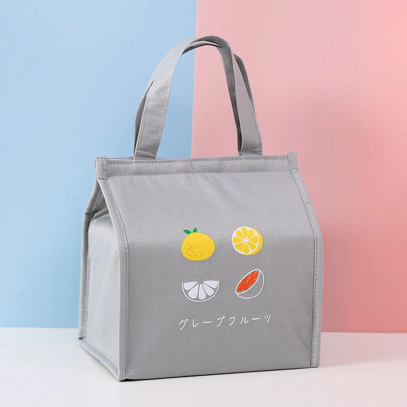Eco Reusable Oxford Cloth Food Shopping Delivery Aluminum Thermal Insulation Lunch Tote Kids Cooler Bag