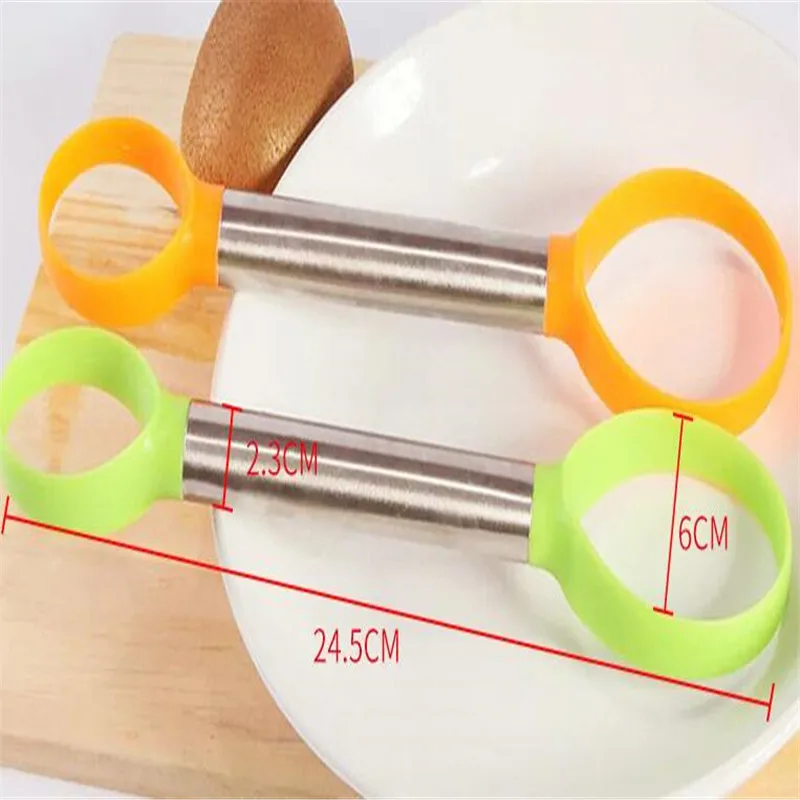 HOMETREE Watermelon Papaya Peeling Seed Double Side Melon Corer Dig Pulp Peel Fruit Flesh Separator Kitchen Tools H175