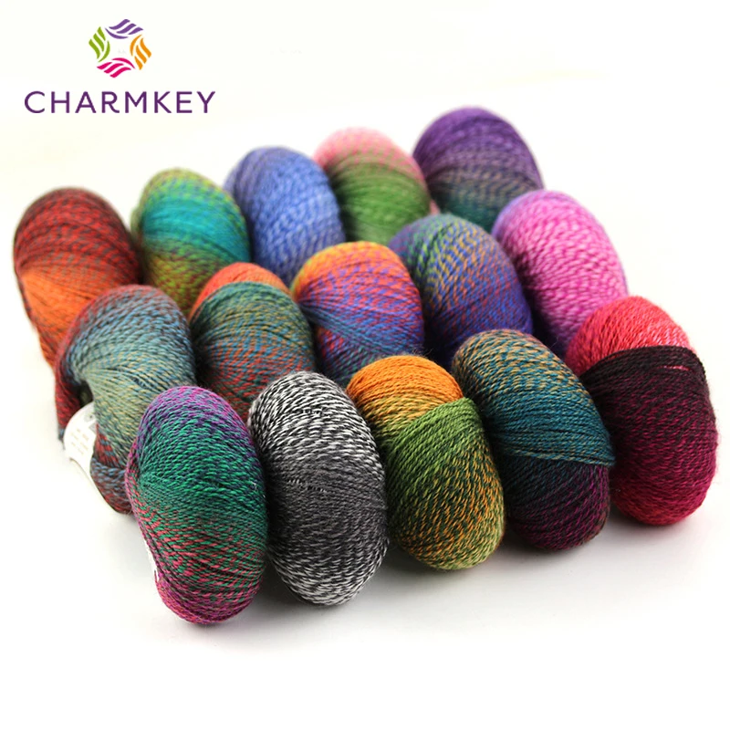 wholesale rainbow wool yarn chunky wool yarn knitting wool yarn for knitting Sweater, scarf, hat, doll