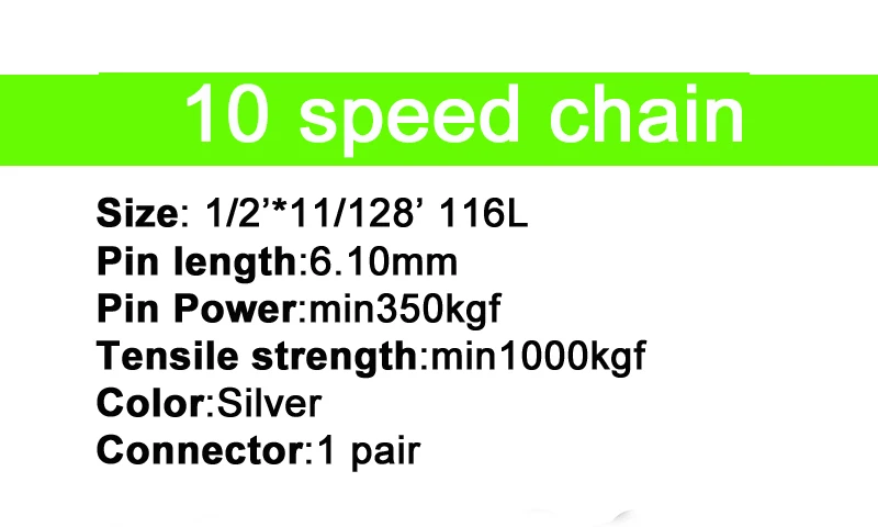 Wholesale High Quality Bicycle Chain CX10SL 116L 10 speed Cheap Bicycle Parts All Hollow In Silver Color