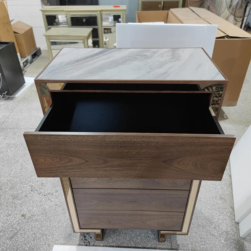 Guanye 2024 New 5-Drawer Dresser Tall Skinny Ru Furniture Narrow Dresser Solid Luxury Wood Bedroom Dresser