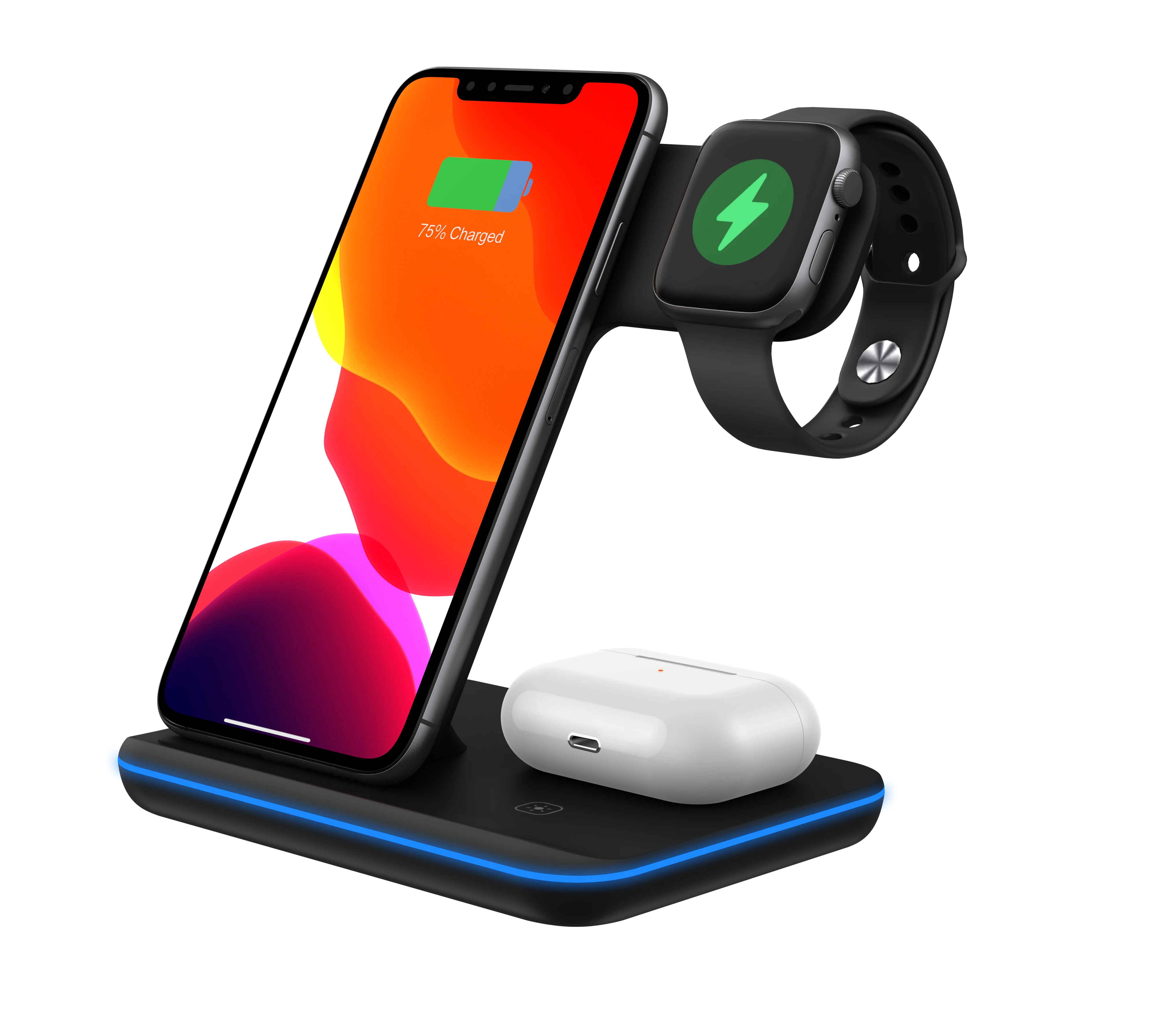 Hot sell 15W 3 in 1 wireless charger wireless phone charger for watch earphone charging