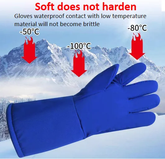 Waterproof low-temperature safety gloves, anti-nitrogen low-temperature protection anti-freezing liquid nitrogen gloves