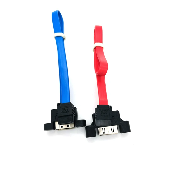 Customized Panel Mount SATA Cable Bulkhead SATA Extension Cable 26AWG 1 Port SATA to USB