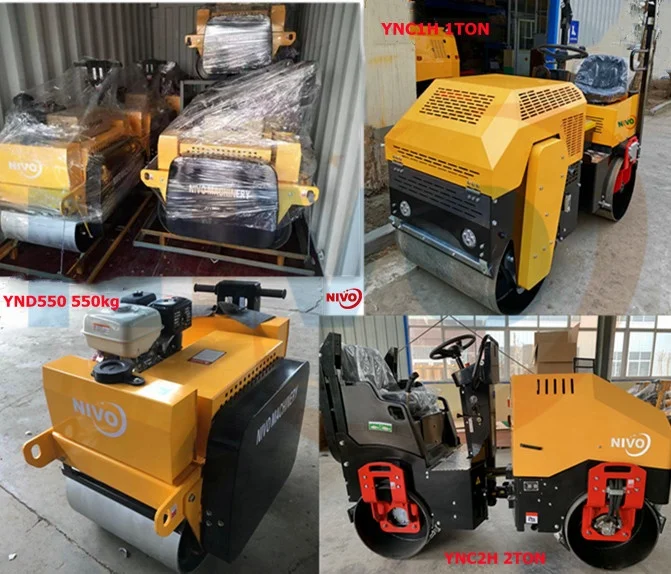NIVO road roller 1Ton 2Ton 3Ton Diesel Gasoline Hydraulic Vibrating Tandem Asphalt paver Compactor used as road roller or parts