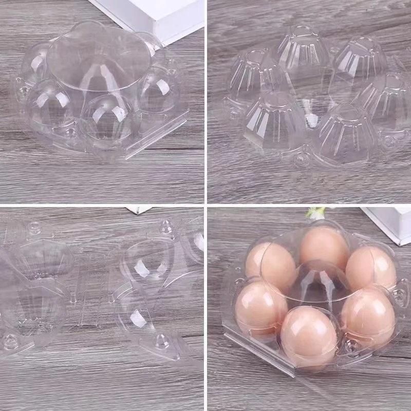 Hot Sale Portable egg container Disposable PET Plastic egg tray Thickened Transparent  for Egg Picking