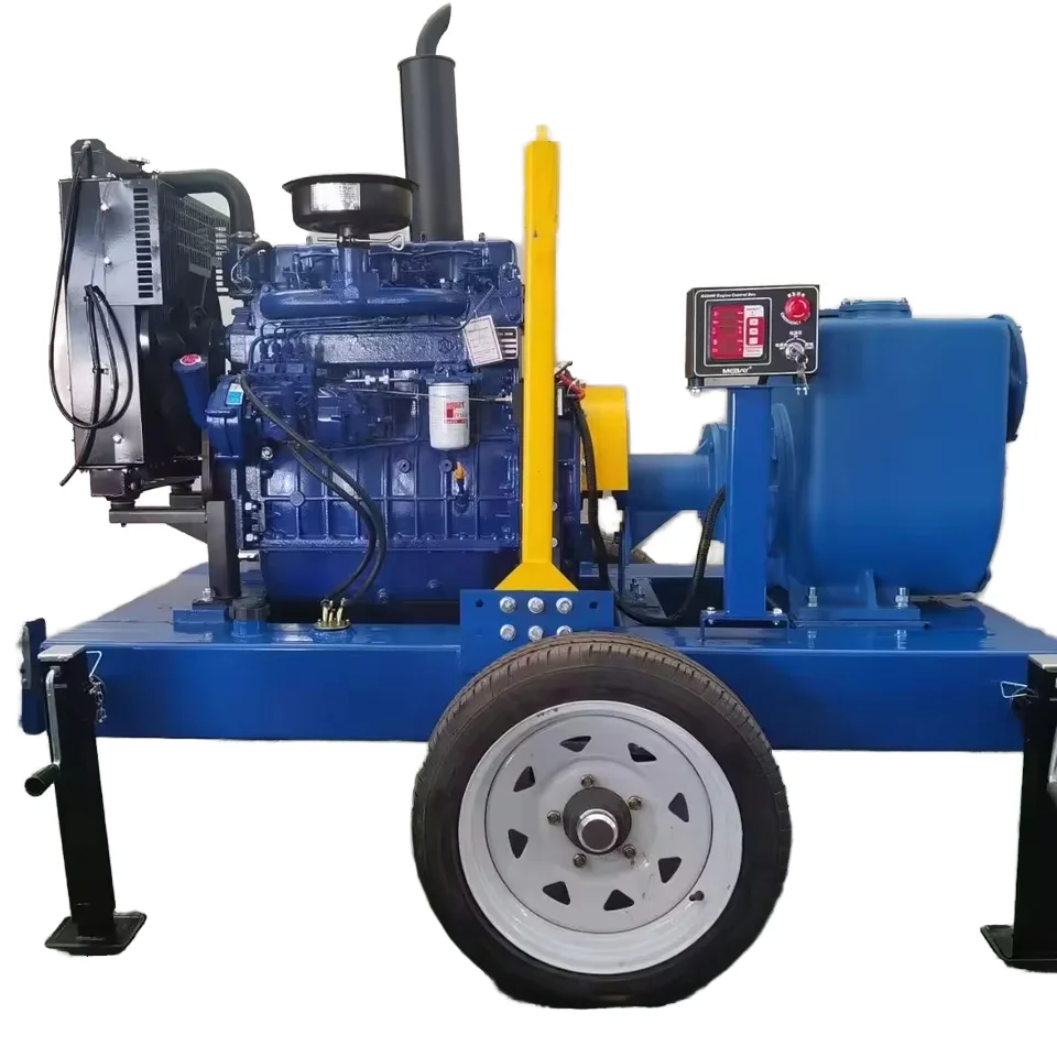 Long Distance Water Transfer Agricultural Irrigation 6 Inch Mobile Diesel Engine Eifel Sewage Trailer Pump
