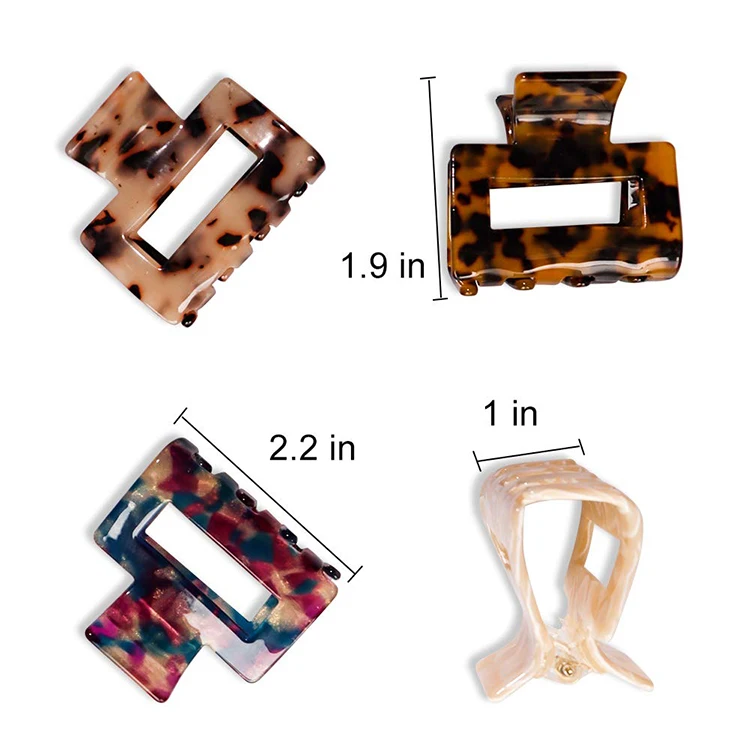 Acrylic Leopard Hair Claws Geometry Hair Accessories Elegant Headwear Fashion Hair Clip