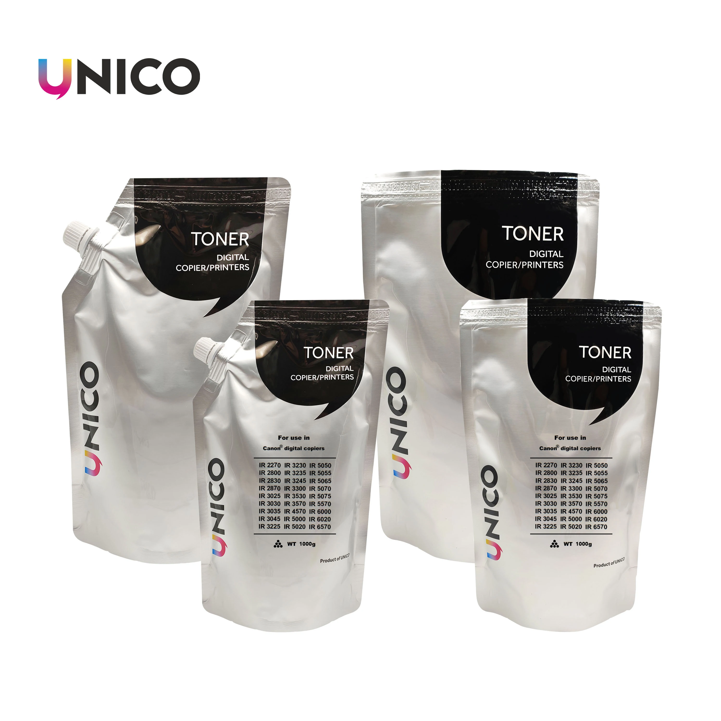 UNICO High Gloss Compatible black bulk Toner powder Refill Npg21 GPR-10 C-EXV7 for Canon IR-1210 1230 1270 1510 Copier toner