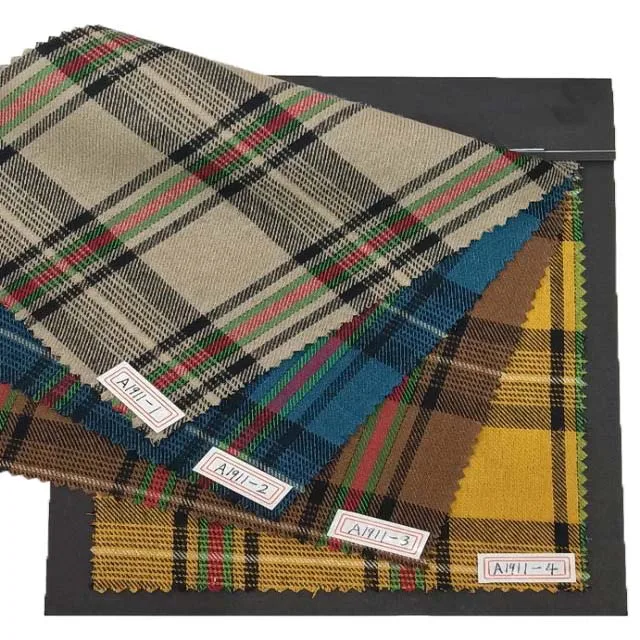 tartan combed cotton classic color 100 cotton plaid checkered shirt fabric