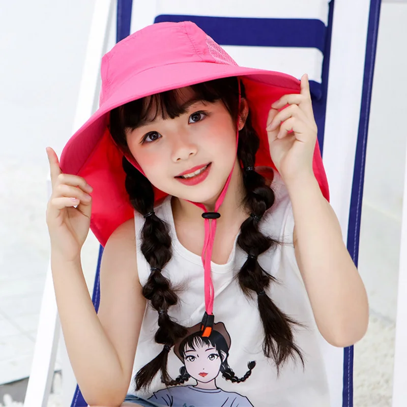 Детская игровая шляпа, Солнцезащитная шляпа UPF50 +, дышащая Панама, детская пляжная шляпа от солнца