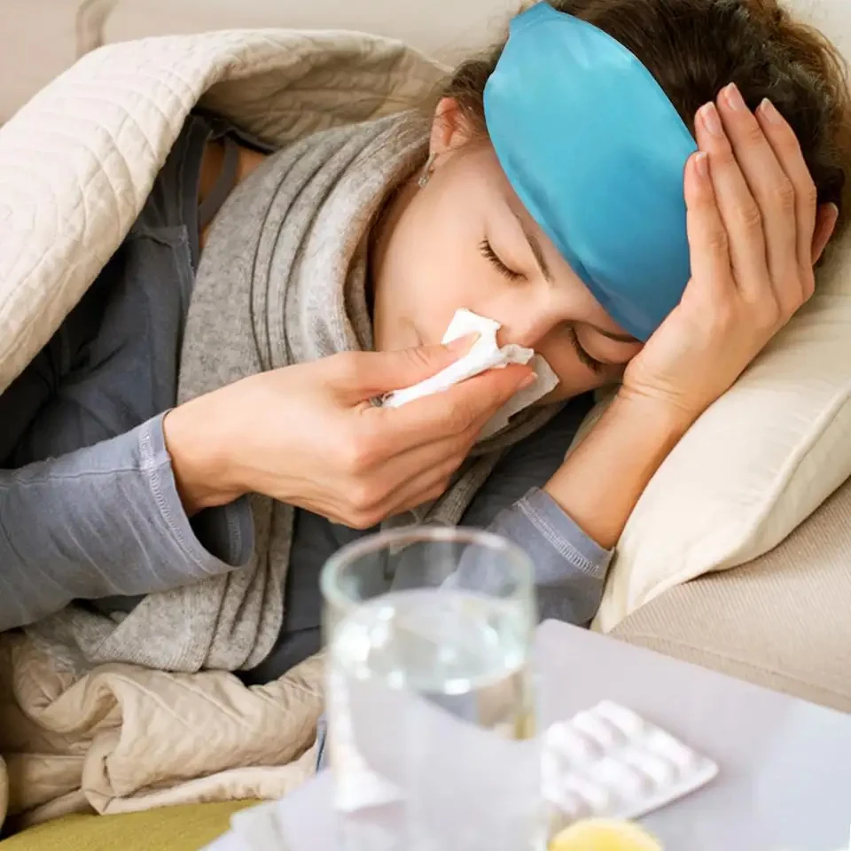 World-bio Nylon Fabric Liquid Gel Eye Mask Cold And Hot Compress to relieve eye fatigue and dark cycles