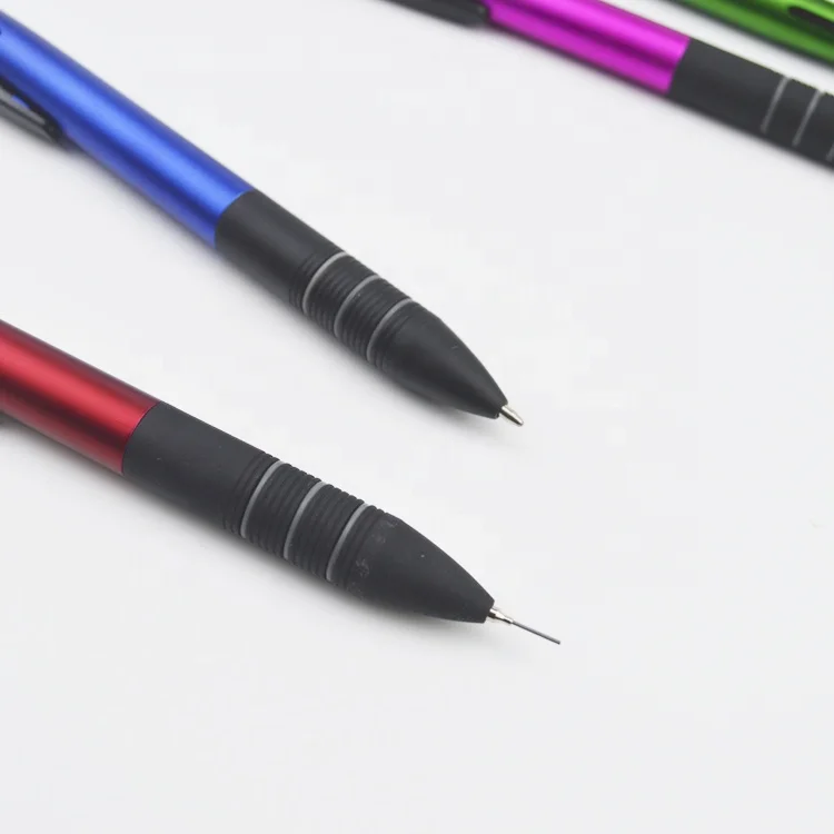 High Quality 4 In 1 Multicolor Ballpoint Pens 3 Colors Ball Pen 1 Automatic Pencil With screen touch stylus