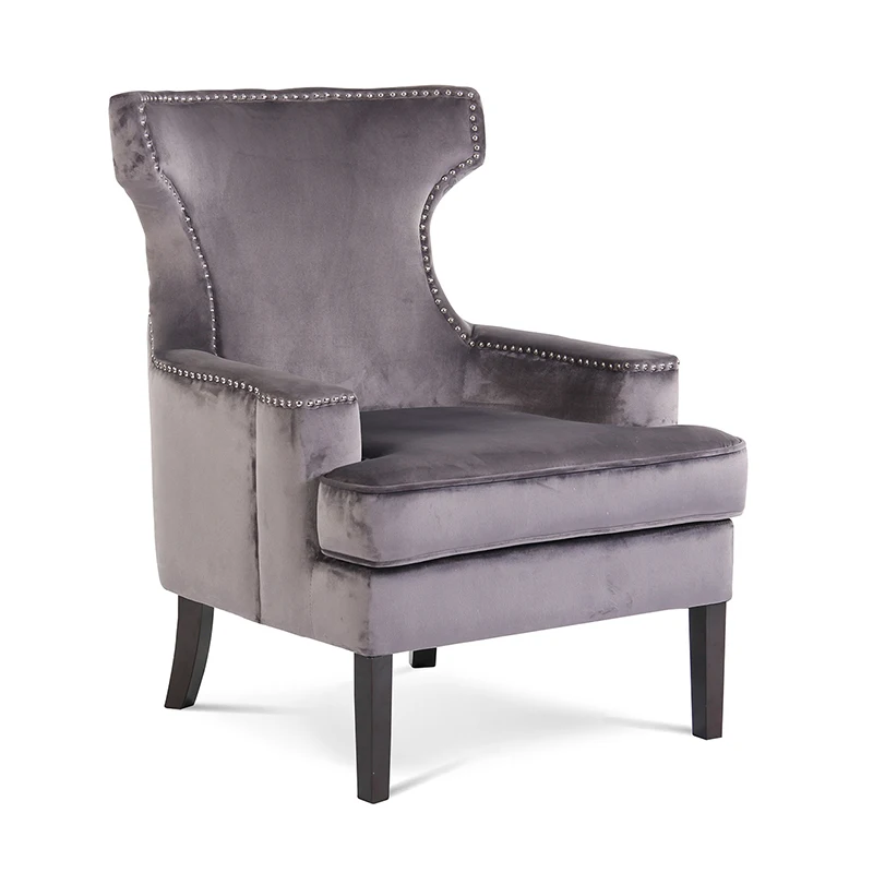 
Factory direct customization Fabric wooden frame new foam wooden legs modern chair living room chairs lounge chairs 