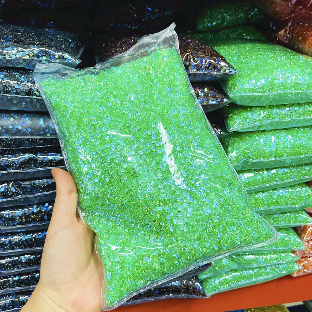 Yantuo 2mm -6mm Non Hot Fix Flatback Crystal Stones Transparent AB Jelly Resin Rhinestone For DIY Decoration