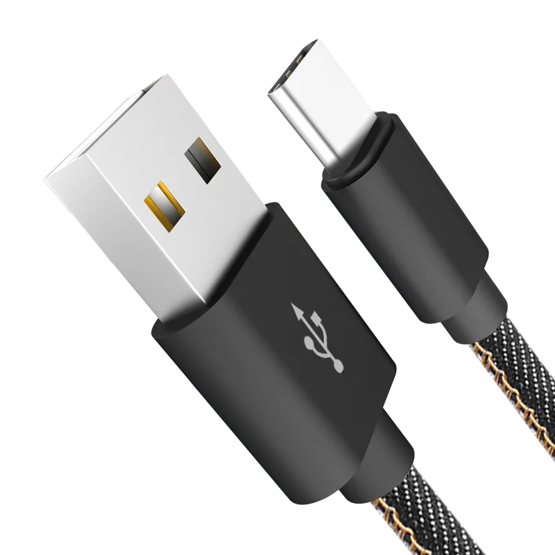 
New denim jean braided usbc to cable usb type c cable 30 