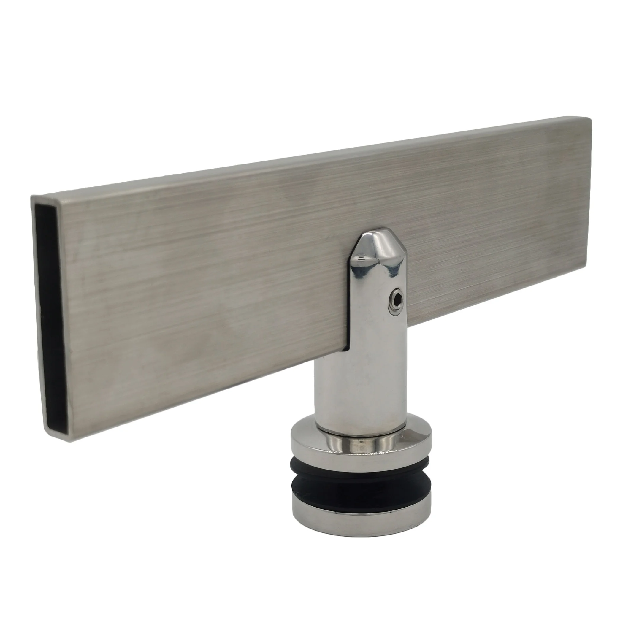 ss316 black glass railing system square top rail and accessories for stairs