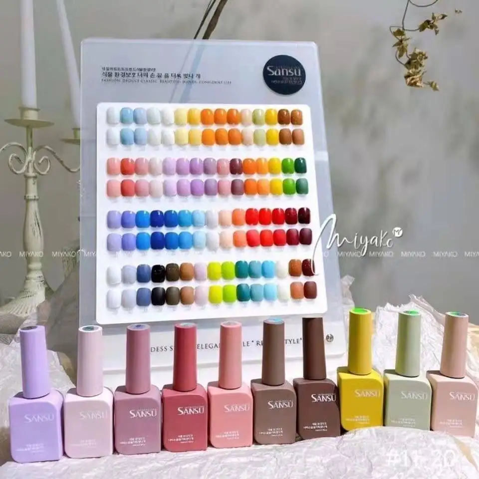 Sansu Private Label UV Gel Set Nail Polish Gel 60 Colors Gel Nail Polish Wholesale Price Factory for Nail Salon