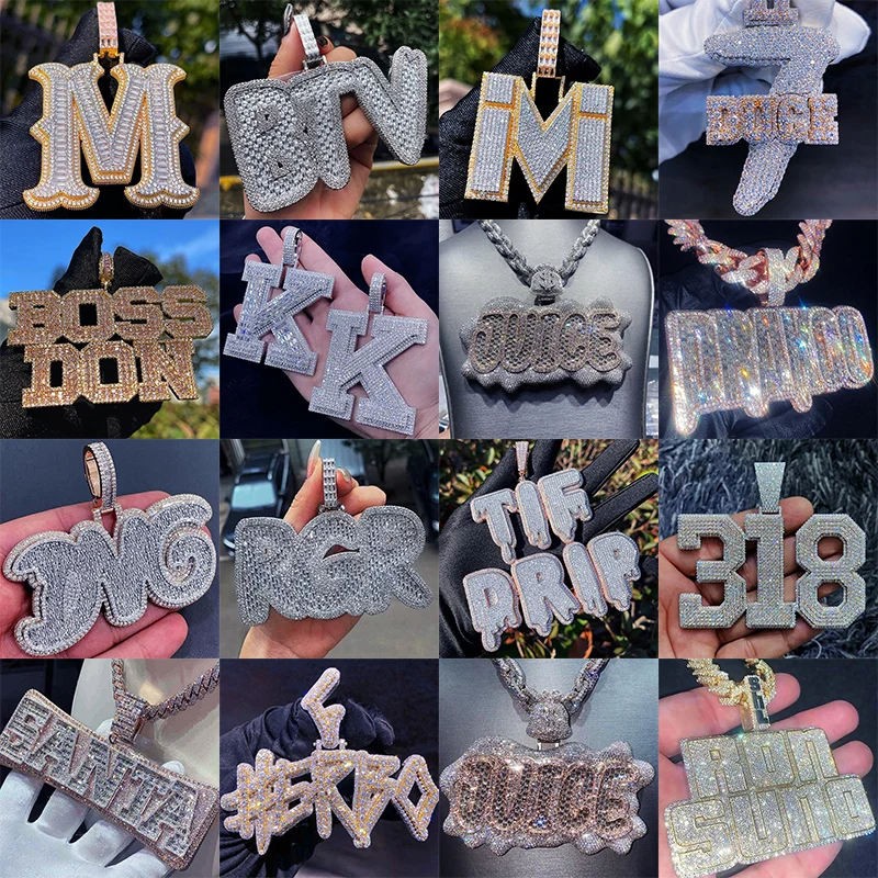 Ice Out Custom Heart Cardiac 3d Enamel Pendant Pass Testter Vvs 925 Silver 10k Gold Hop Jewelry Moissanite Pendant For Men