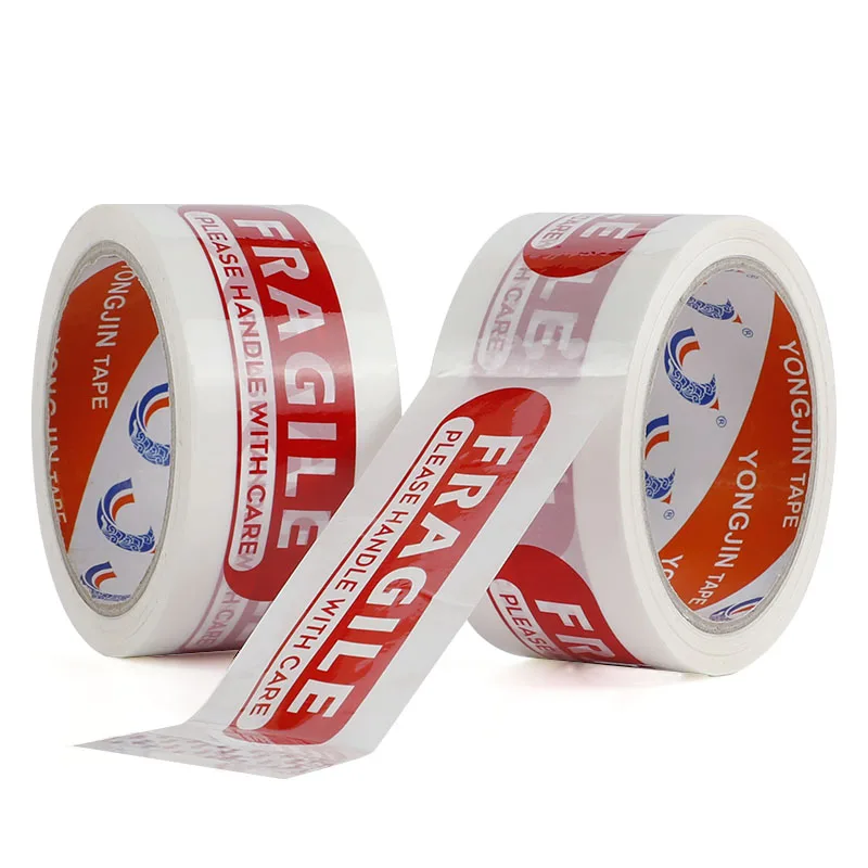 Single Color Logo On White Background Logo Package Transparent Clear Bopp Packaging Tapes