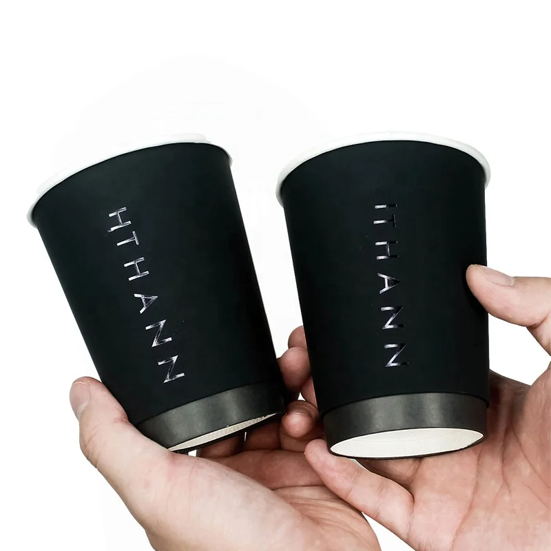 Food Grade Recyclable Disposable Custom Logo Kraft 6oz 8oz 12oz 16oz 20oz 22oz Hot Cafe Coffee Paper Cup with Lid