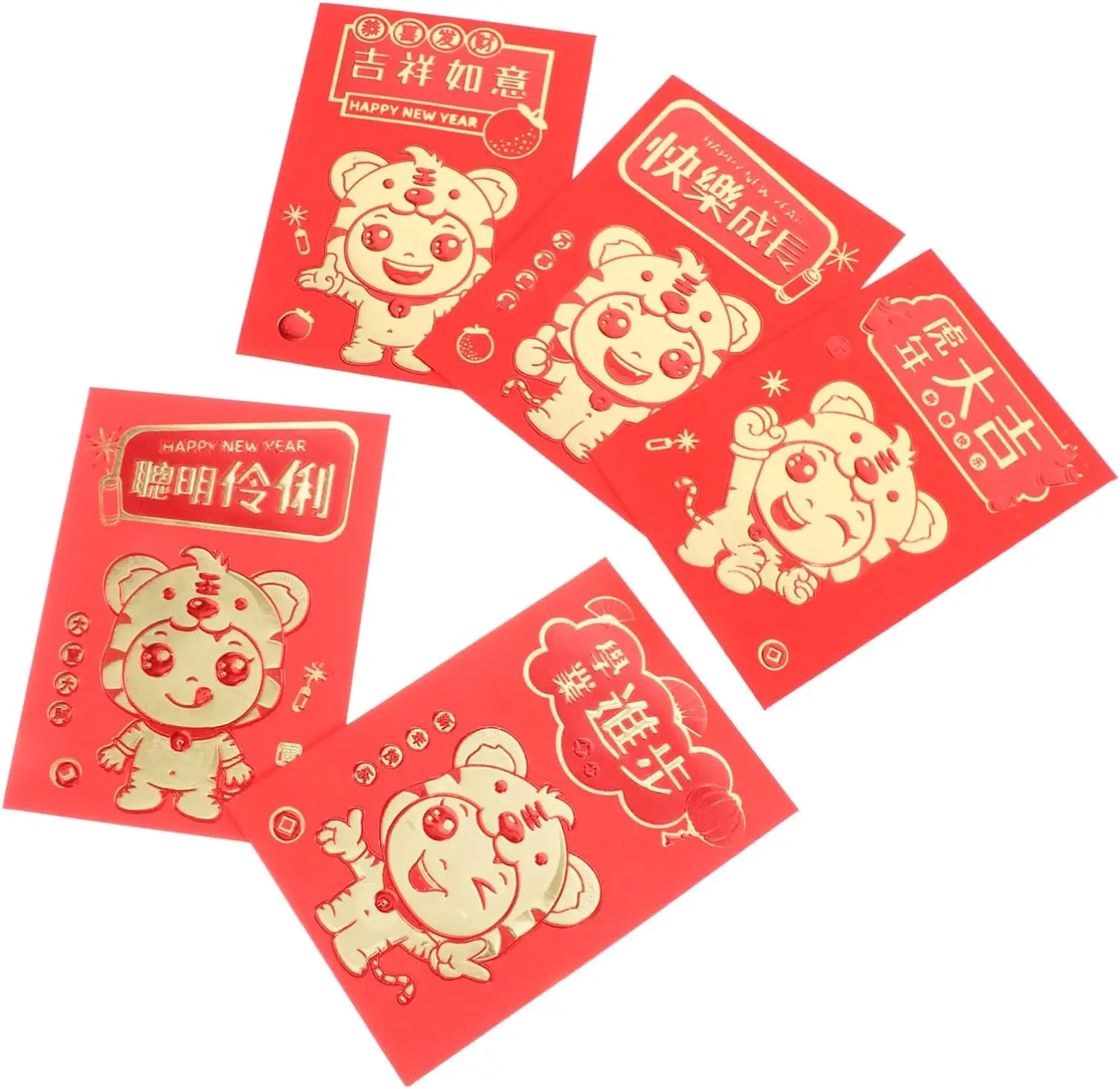 Year of The Tiger Red Envelope New Year Style Red Packets Chinese Lucky Money Pockets Year of The Red Envelope