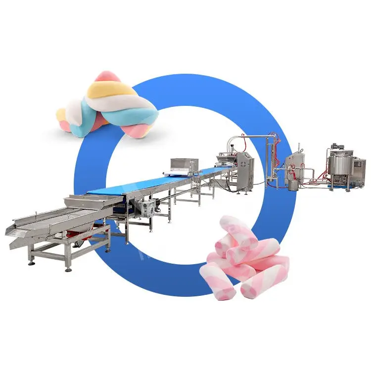 OCEAN Cotton Candy Roll Product Line Marshmallow Continuous Aerator Machine Marshmallow Production Line for Sale