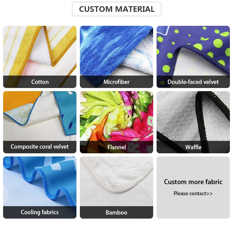 wholesale Microfiber Sports Beach Towel Custom Printed Anime Cartoon Face Towel With Logo