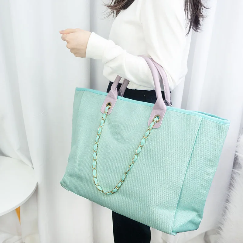 Popular Design Reusable Eco Friendly Shopping Bag Oversized Giant Canvas Grocery Big Shopper  Everything Bagfrench Bag