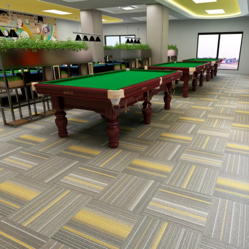 Manufacture Square Alfombra Heavy Traffic modern pattern Nylon Carpet Tiles Modular Office Commercial Carpet Tiles 50x50