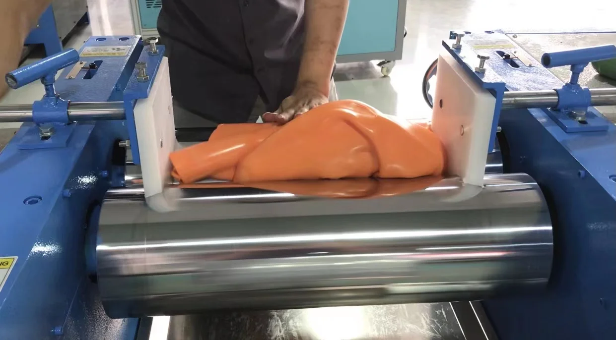 7inch Silicone Open Mill Rubber Mixing Machine Plastic Granule Process Two Roller Rubber Open Mixing Mill Machine