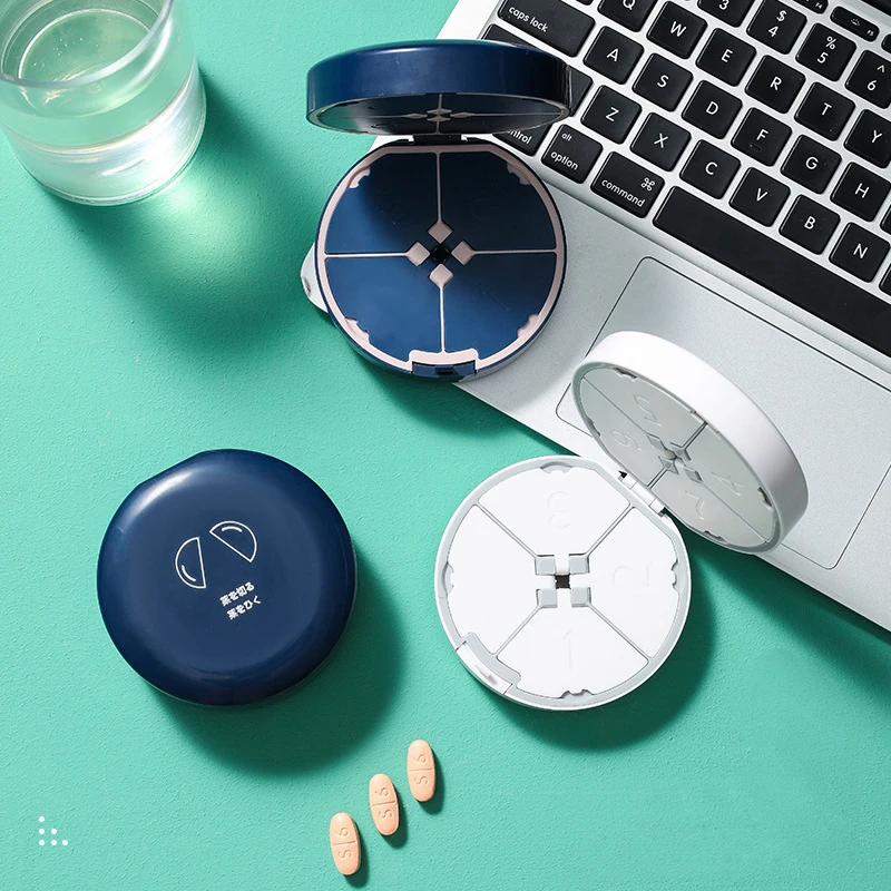 Portable Double Layer Small Medicine Pill Box 7 Days Weekly Travel Medicine Holder Tablet Storage Case Container
