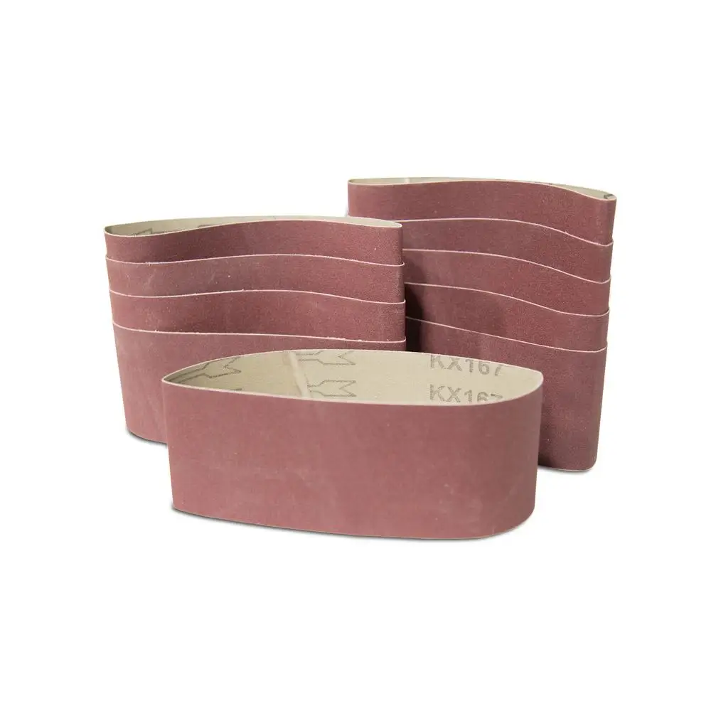 China supplier 100*610 P60-120 red aluminum oxide abrasive paper backing abrasive sanding belts