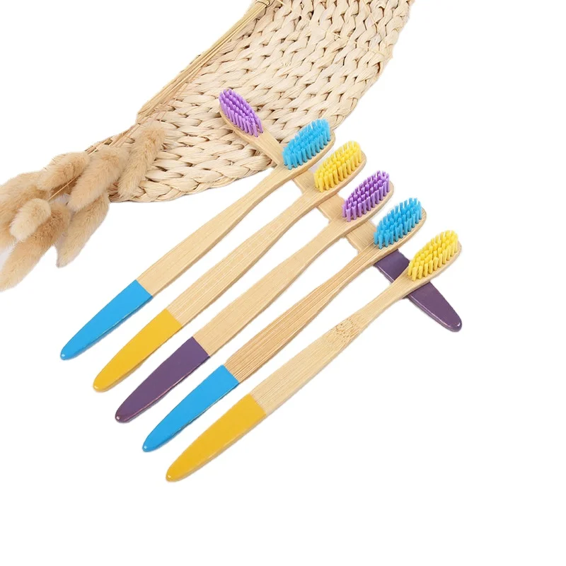 Натуральная Детская бамбуковая зубная щетка биоразлагаемая Экологически чистая зубная щетка