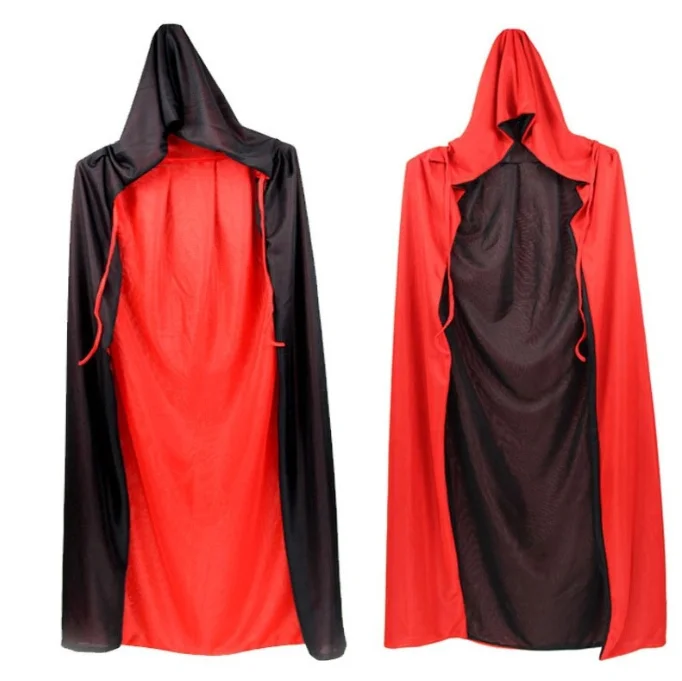150cm Halloween Makeup Props Red and Black Death Cloak Pirate Cloak